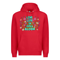 Red live life in full bloom Premium Hoodie - MaliasSmallBusiness