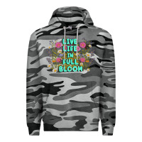 Slate Camo live life in full bloom Premium Hoodie - MaliasSmallBusiness