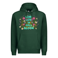 Sports Green live life in full bloom Premium Hoodie - MaliasSmallBusiness