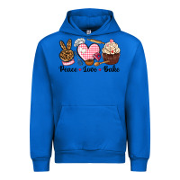 Cobalt peace love bake Urban Hoodie - NancyCooperArtShop