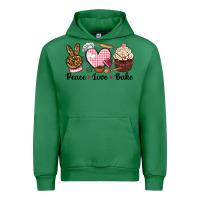 Emerald peace love bake Urban Hoodie - NancyCooperArtShop