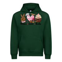 Forest Green peace love bake Urban Hoodie - NancyCooperArtShop