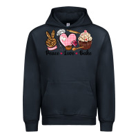 Navy peace love bake Urban Hoodie - NancyCooperArtShop
