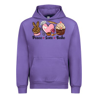 Tulip peace love bake Urban Hoodie - NancyCooperArtShop
