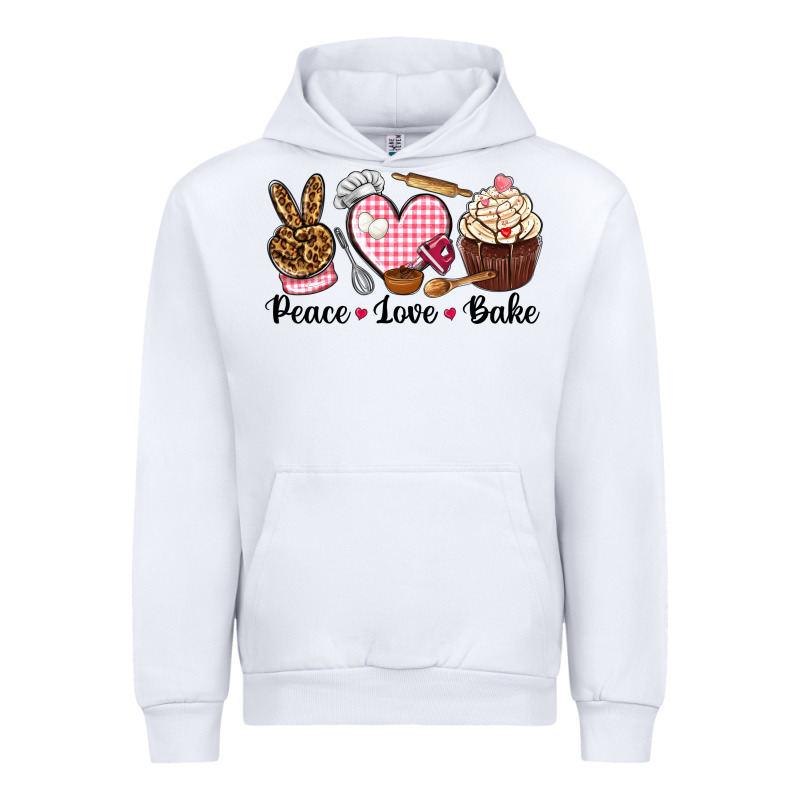 Peace Love Bake Urban Hoodie by NancyCooperArtShop | Teevron
