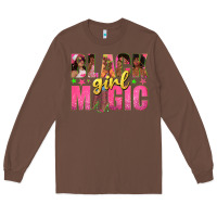 Chestnut black girl magic with afro black women Long Sleeve Tee - texasbilliewilder