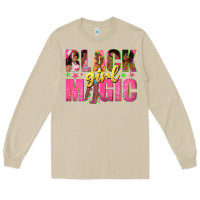 Mushroom black girl magic with afro black women Long Sleeve Tee - texasbilliewilder