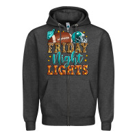 Charcoal Heather friday night lights american football Zipper Hoodie - Zillion Design Studio