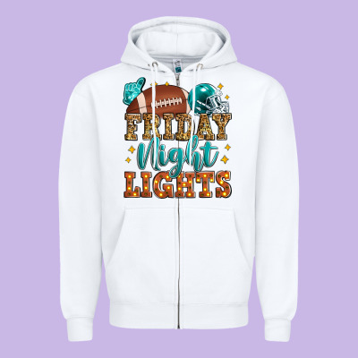 Friday Night Lights American Football Zipper Hoodie Designed By Zillion Design Studio