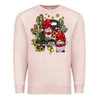 Pale Pink farm truck,noel gnome Premium Sweatshirt - JahusDesignShop