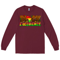 Burgundy black excellence juneteenth Long Sleeve Tee - texasbilliewilder