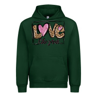 Forest Green love like jesus Urban Hoodie - MaliasSmallBusiness