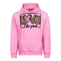 Fuchsia Pink love like jesus Urban Hoodie - MaliasSmallBusiness