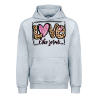 Heather Grey love like jesus Urban Hoodie - MaliasSmallBusiness