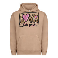 Pigment Burro love like jesus Urban Hoodie - MaliasSmallBusiness