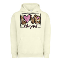 Pigment Pistachio love like jesus Urban Hoodie - MaliasSmallBusiness