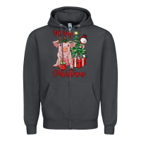 Smoke merry christmas pig Zipper Hoodie - RanaPortraitStore