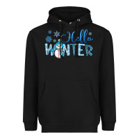 Black hello winter Heavyweight Hoodie - JahusDesignShop