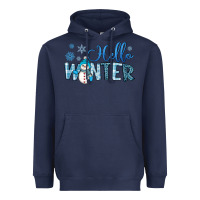 Navy hello winter Heavyweight Hoodie - JahusDesignShop