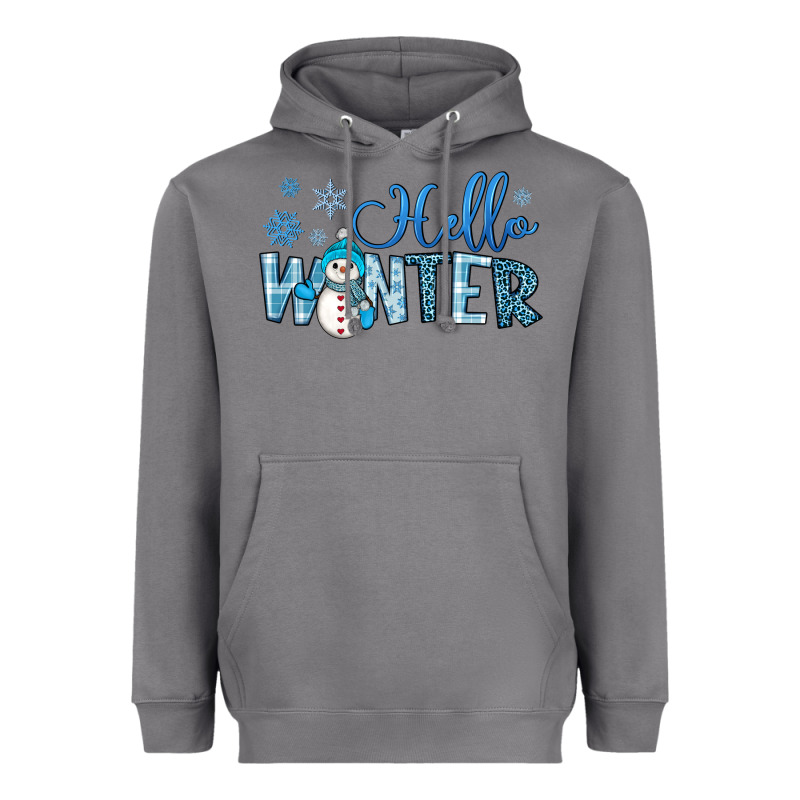 Hello Winter Heavyweight Hoodie by JahusDesignShop | Teevron