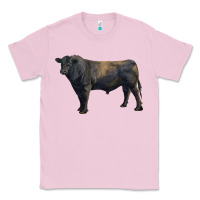 Bubblegum Pink black angus bull Classic Tee - RanaPortraitStore