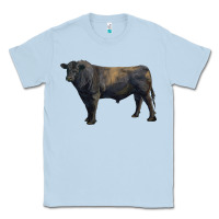Dusty Blue black angus bull Classic Tee - RanaPortraitStore