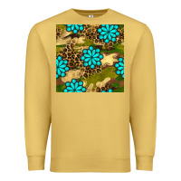 Antique Gold camouflage leopard gemstone seamless pattern Premium Sweatshirt - BundleAndBundleShop