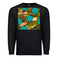 Black camouflage leopard gemstone seamless pattern Premium Sweatshirt - BundleAndBundleShop