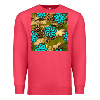 Cardinal camouflage leopard gemstone seamless pattern Premium Sweatshirt - BundleAndBundleShop