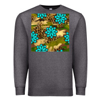 Charcoal Heather camouflage leopard gemstone seamless pattern Premium Sweatshirt - BundleAndBundleShop