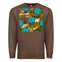 Chestnut camouflage leopard gemstone seamless pattern Premium Sweatshirt - BundleAndBundleShop