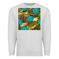 Dove Grey camouflage leopard gemstone seamless pattern Premium Sweatshirt - BundleAndBundleShop