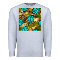 Heather Grey camouflage leopard gemstone seamless pattern Premium Sweatshirt - BundleAndBundleShop