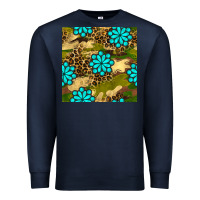 Navy camouflage leopard gemstone seamless pattern Premium Sweatshirt - BundleAndBundleShop