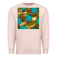 Pale Pink camouflage leopard gemstone seamless pattern Premium Sweatshirt - BundleAndBundleShop