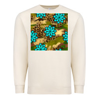 Sandshell camouflage leopard gemstone seamless pattern Premium Sweatshirt - BundleAndBundleShop