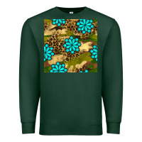 Sports Green camouflage leopard gemstone seamless pattern Premium Sweatshirt - BundleAndBundleShop