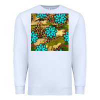 White camouflage leopard gemstone seamless pattern Premium Sweatshirt - BundleAndBundleShop