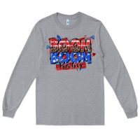 Heather Grey boom boom baby Long Sleeve Tee - Zillion Design Studio