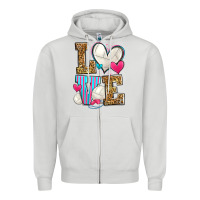 Dove Grey love volleyball Zipper Hoodie - Zillion Design Studio