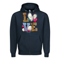Navy love volleyball Zipper Hoodie - Zillion Design Studio