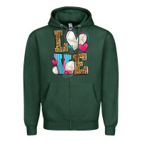 Sports Green love volleyball Zipper Hoodie - Zillion Design Studio
