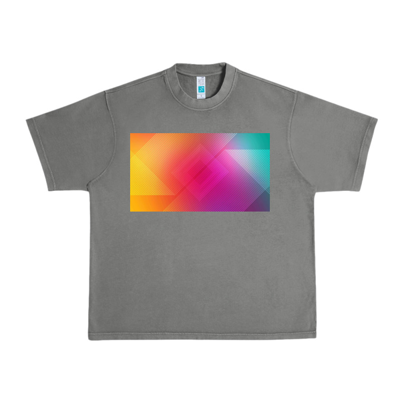Multicolor Abstract Lines Urban Heavy Tee by chombo | Teevron