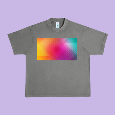 Multicolor Abstract Lines Urban Heavy Tee Designed By Chombo