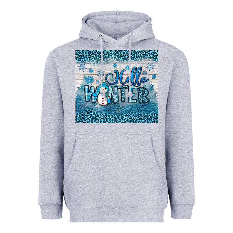 Hello Winter Heavyweight Hoodie by JahusDesignShop | Teevron