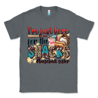 Charcoal Heather i'm just here for the snacks #baseball sister Classic Tee - Zillion Design Studio