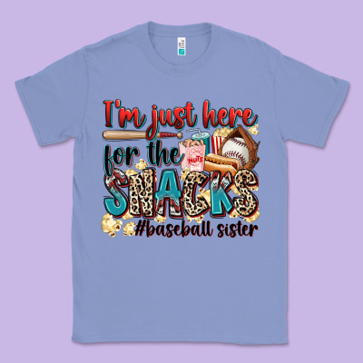 I'm Just Here For The Snacks #baseball Sister Classic Tee Designed By Zillion Design Studio