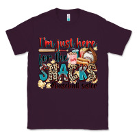 Plum i'm just here for the snacks #baseball sister Classic Tee - Zillion Design Studio