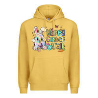 Antique Gold happy easter y'all Premium Hoodie - MaliasSmallBusiness
