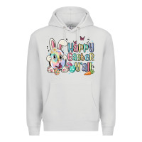 Dove Grey happy easter y'all Premium Hoodie - MaliasSmallBusiness